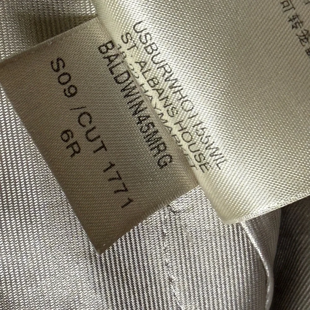 Burberry London Baldwin Metallic Trench Coat Champagne Muted Silver Gold US 6 - Picture 11 of 13